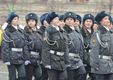 Cadets of the Moscow police College clipart