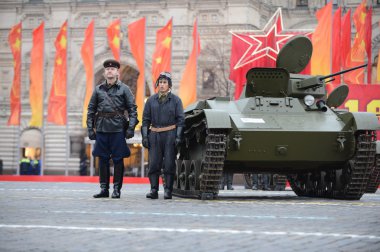 Geçit töreni olayların tarihsel club üyeleri yeniden.