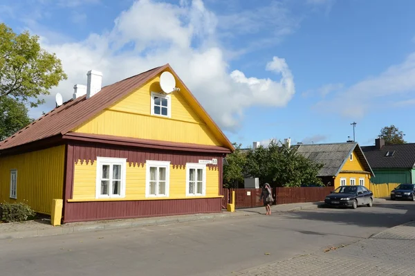 Bosättningen på en medeltida slottet Trakay. — Stockfoto