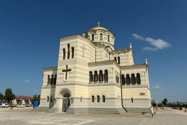 Chersonese, Katedra St. Vladimir. Starożytne greckie Chersonez Taurydzki Taurica w pobliżu Sewastopolu na Krymie — Zdjęcie stockowe