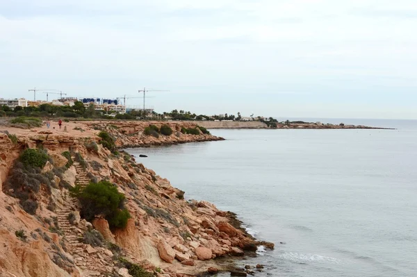 Punta prima é a parte mais meridional do popular resort de Torrevieja, é reconhecida como a região mais ecologicamente limpa da Europa, praias limpas conhecidas . — Fotografia de Stock