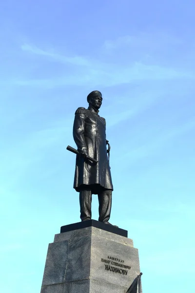 Sevastopol September 2014 Monument Admiral Nakhimov Set Center Square Nakhimovskaya — Stock Photo, Image