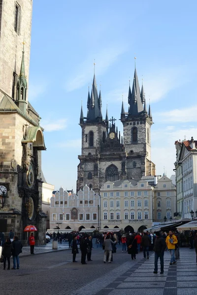 Kilise our lady tyn Prag'da, eski şehir Meydanı'na önce. — Stok fotoğraf