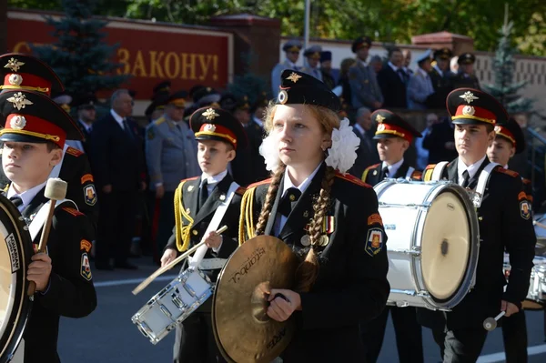 The students of the Moscow cadet corps of the police. — Stock Photo, Image