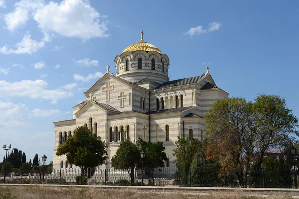 Chersonese, St. Vladimir's Cathedral. Ancient Greek Chersonesus Taurica near Sevastopol in Crimea. — Stock Photo, Image
