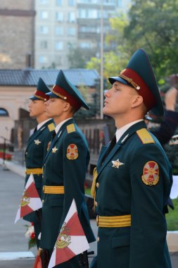 Rusya'nın İçişleri Bakanlığı asker Onur Kıtası.