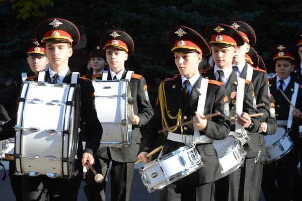 Os estudantes do corpo de cadetes de Moscou da polícia . — Fotografia de Stock