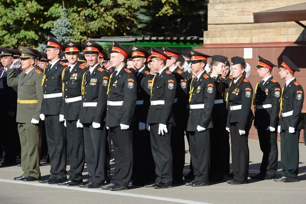 Los estudiantes del cuerpo de cadetes de Moscú de la policía . — Foto de Stock