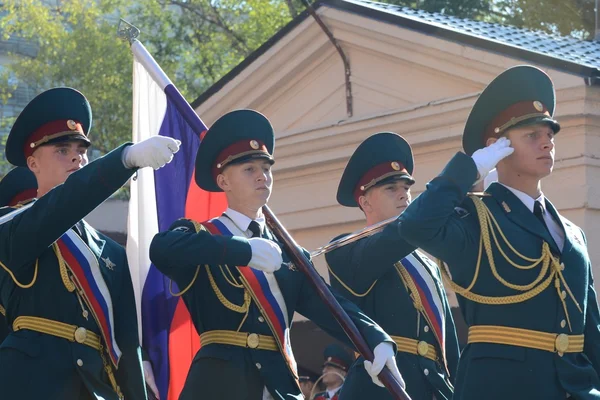 Le groupe standard de la garde d'honneur, les troupes internes de la MIA de Russie — Photo