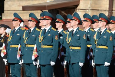 The honour guard of interior Ministry troops of Russia clipart