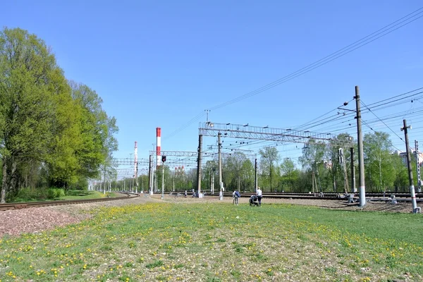 La linea ferroviaria della direzione Kiev della ferrovia di Mosca — Foto Stock
