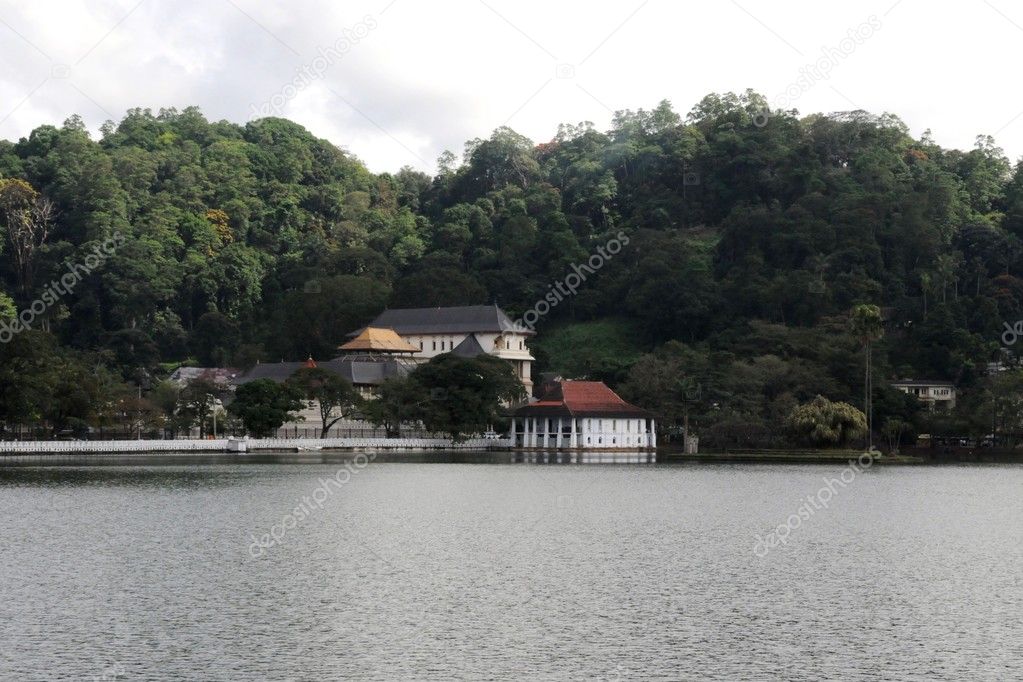 View of the lake in Kandy.