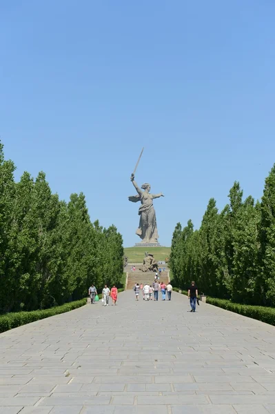 Le monument - ensemble "aux héros de la bataille de Stalingrad" à Volgograd . — Photo
