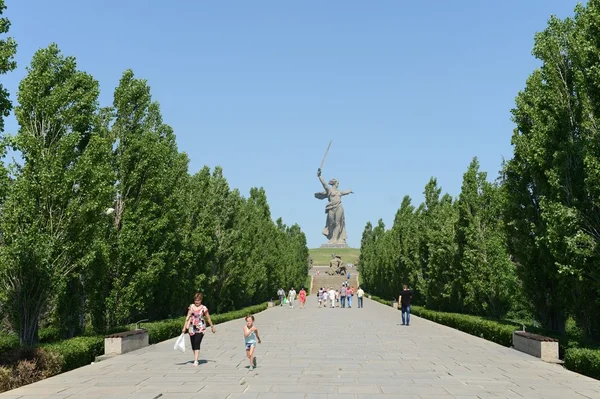 Le monument - ensemble "aux héros de la bataille de Stalingrad" à Volgograd . — Photo