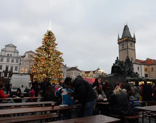 Noel Prag eski şehir Meydanı — Stok fotoğraf