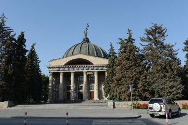 Astronomi Urania Volgograd şehri planetarium kubbe üzerinde Muse.