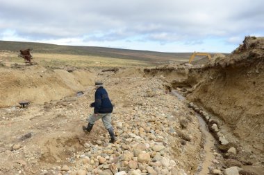 Altın madeni üzerinde Adası, Tierra del Fuego.