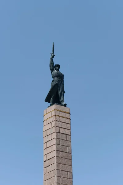 Памятник воинам 10-й дивизии НКВД погиб при обороне Сталинграда . — стоковое фото