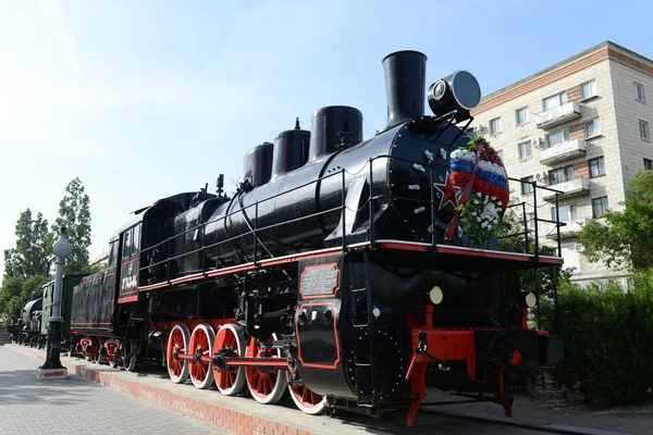 記念複雑な「軍用列車」ヴォルゴグラードの — ストック写真