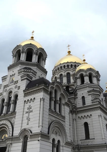 Ascension military Patriarchal Cathedral - Orthodox Church, the second Cathedral of Rostov and Novocherkassk eparchy and the main temple of the don Cossacks — Stock Photo, Image
