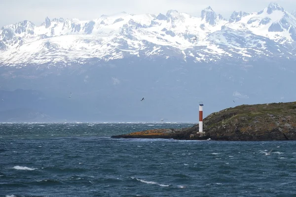 Maják v kanálu Beagle. Tierra Del Fuego. Argentina — Stock fotografie