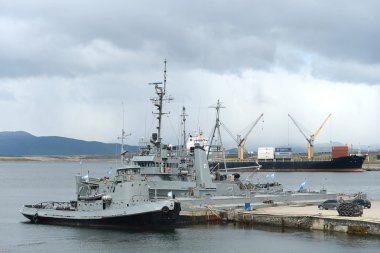 Askeri deniz Arjantin Ushuaia temel.