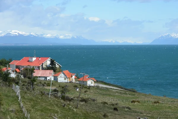 Sjön Fagnano på island of Fire mark. — Stockfoto