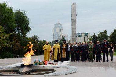 Voronej şehir zafer meydanında karmaşık anıtı.