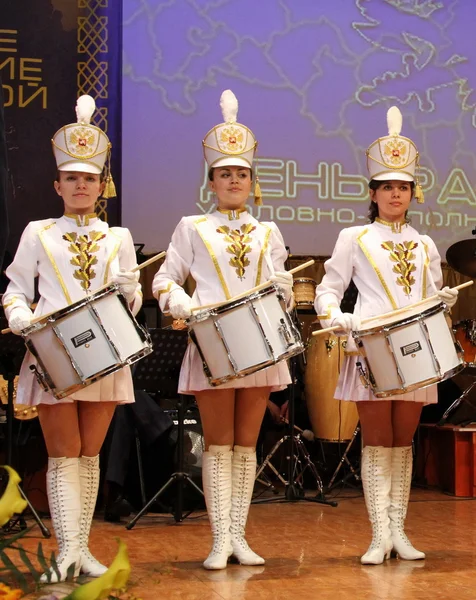 Drummer at the celebration of criminal Executive system of the Ministry of justice of the Russian Federation. — Stock Photo, Image