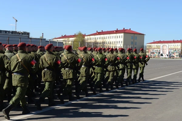 On the parade ground of the military unit of internal troops of the MIA of Russia.