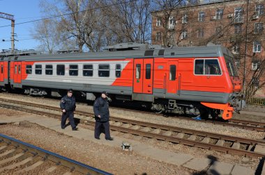 Polis devriye Paveletsky tren istasyonuna Moskova