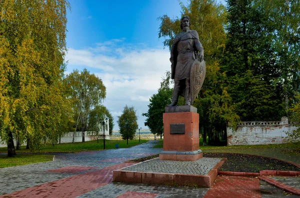 Vladimir Rusia Octubre 2017 Monumento Príncipe Alejandro Nevski Plaza Ciudad — Foto de Stock