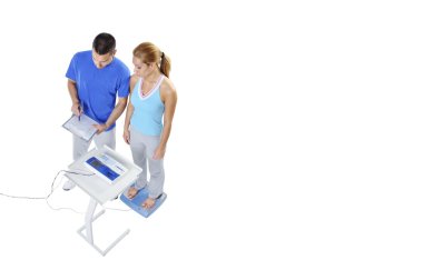 Spor bilim adamı ağırlık değerlendirmesi Professional donatmak ile yapıyor