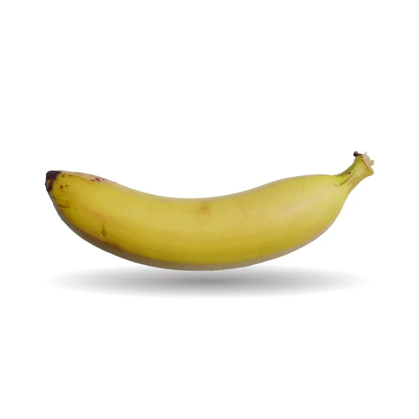 Banana aislada sobre fondo blanco. Vector — Archivo Imágenes Vectoriales