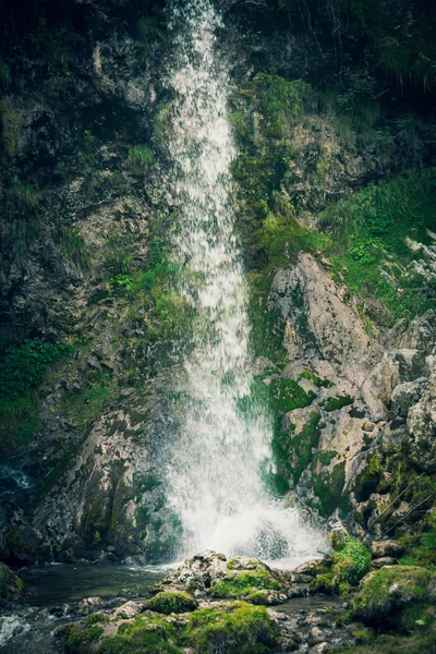 waterfall  on small mountain river