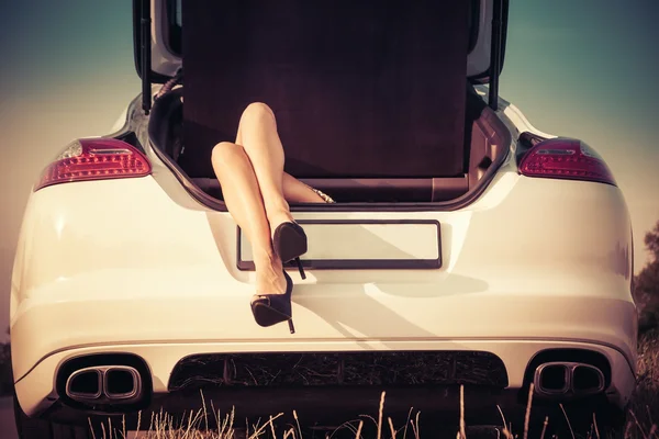 Woman legs from the trunk — Stock Photo, Image