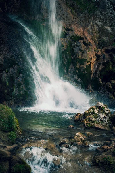 waterfall  on small mountain river