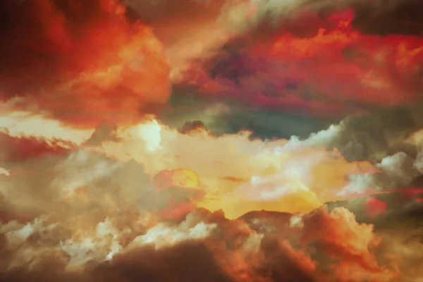 Beautiful Colorful Fantasy Winter Cloudscape Backgroun — Stock Photo, Image