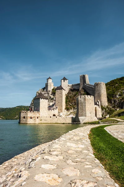 Golubac Festning Ved Donau Serbia – stockfoto