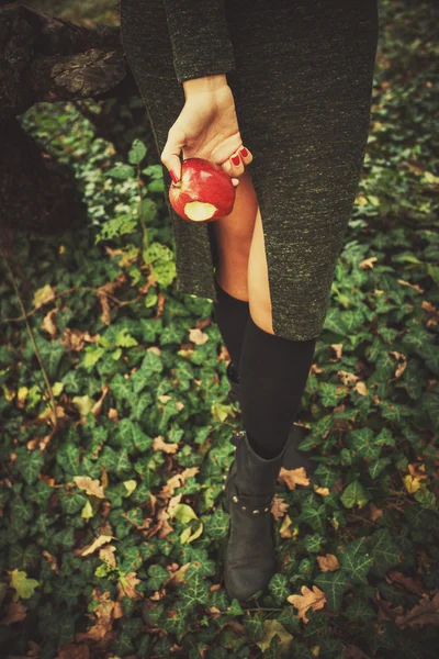 Apple in hand — Stock Photo, Image