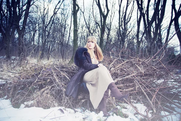 Mujer de moda de invierno —  Fotos de Stock