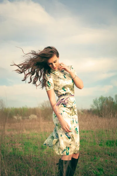 Wind in hair — Stock Photo, Image