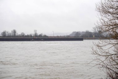Tuna Nehri ve eski suları Regensburg yakınlarındaki Bavyera 'da fotoğraflanmıştır.