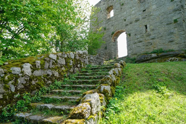 Stone stairs photographed in Bavaria and without artificial light