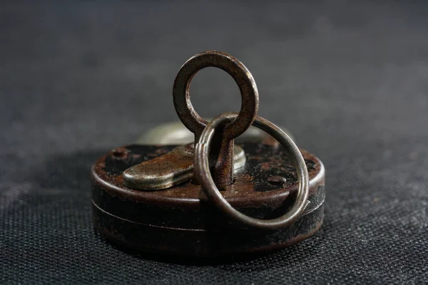 Old Padlock Rust Fully Functional Photographed Studio — Stock Photo, Image