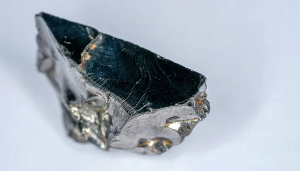 Shungit Una Roca Negra Que Consiste Principalmente Carbono Fue Fotografiada — Foto de Stock