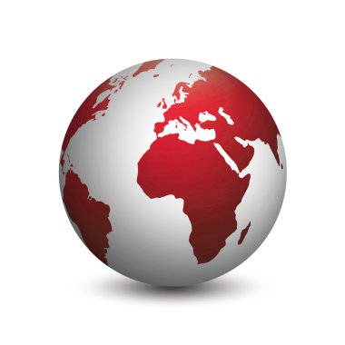 kırmızı renkli modern seyyare yerküre