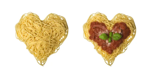 Pasta illustrata come cuore — Foto Stock