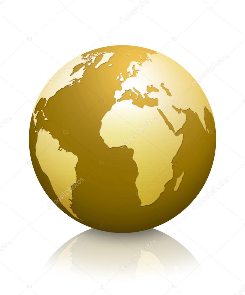 Globe d'or image libre de droit par OxfordSquare © #79747470