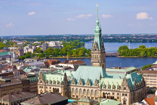 Hamburg stadshus Tyskland — Stockfoto